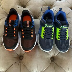 Kids Sneakers - Black, Blue, and Orange